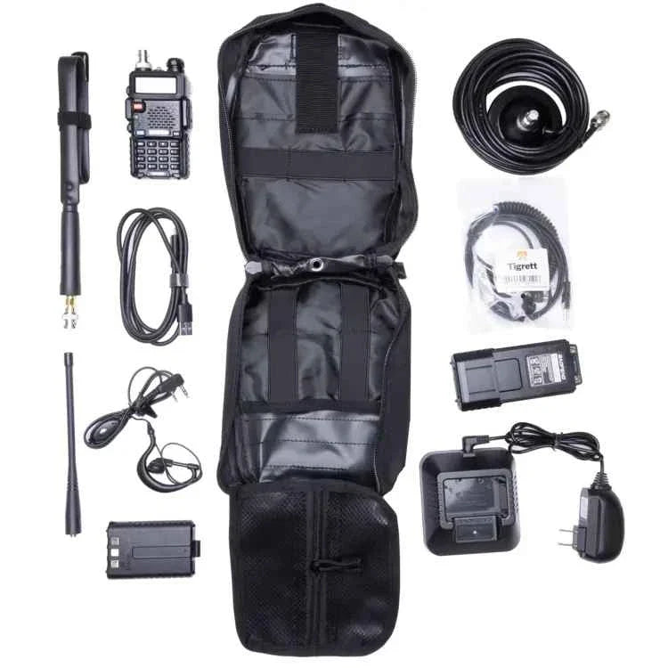 Radio Go Bag with Programmed Baofeng UV5R 8 Watt for Vehicles