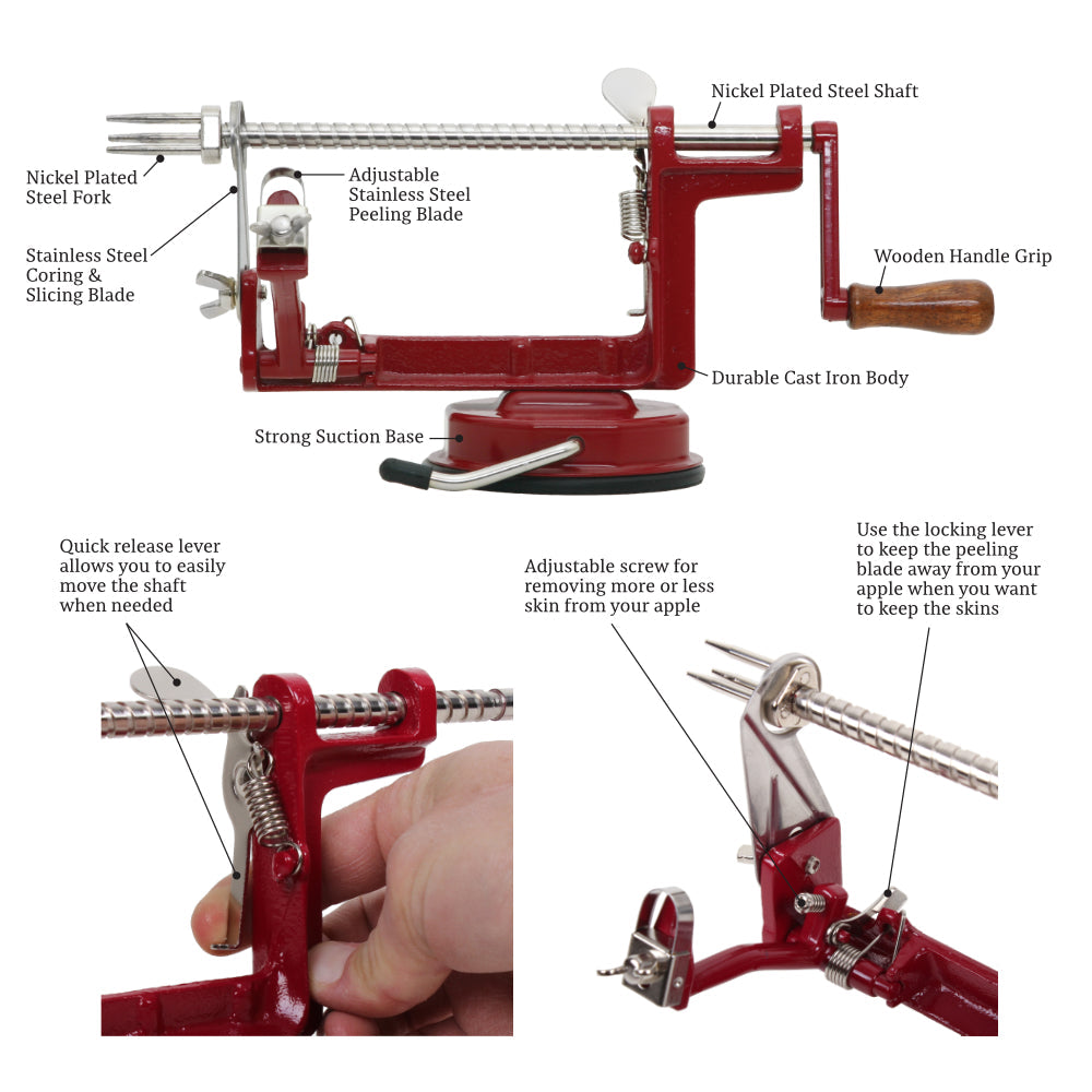 Johnny Apple Peeler - Suction Base