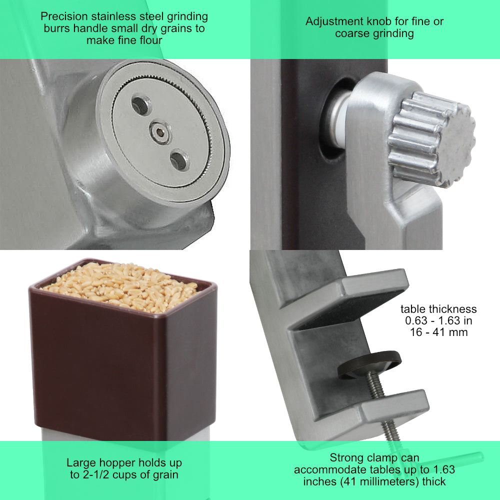 Hand Crank Grain Mill - Wheat Flour MIll