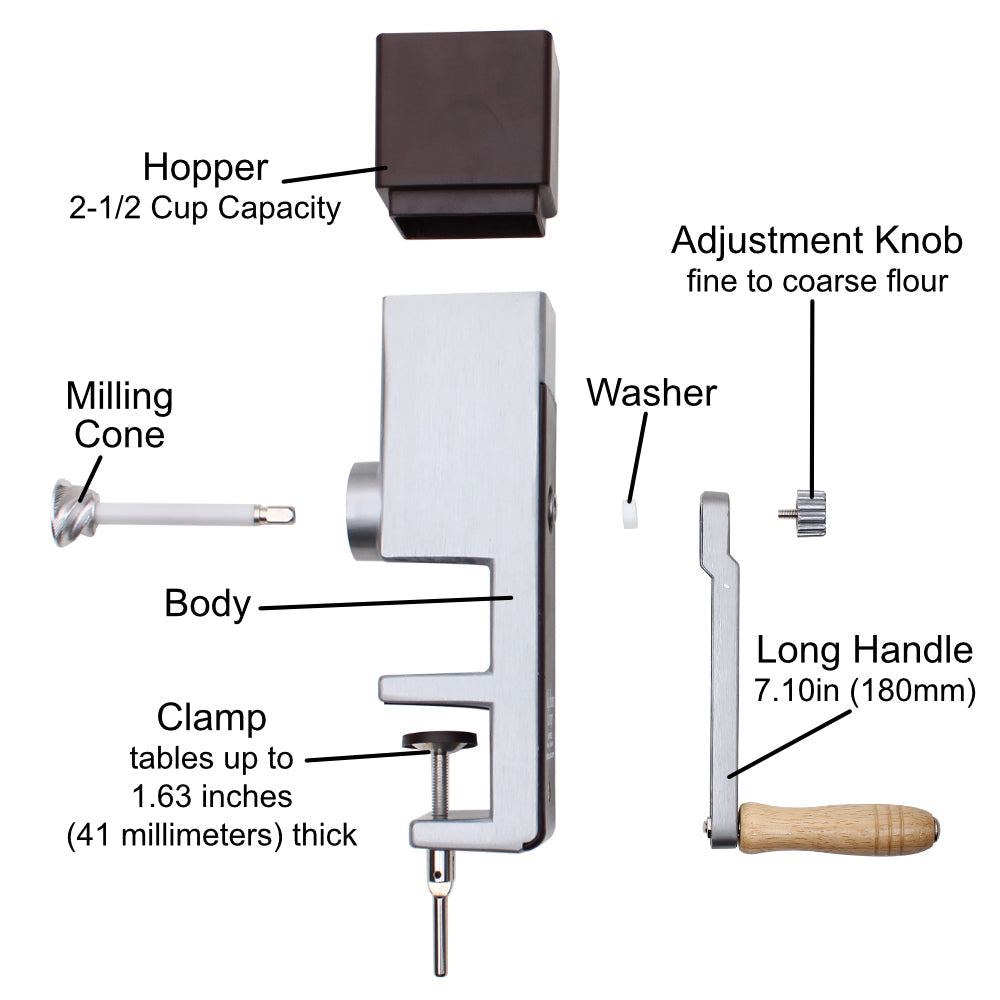 Hand Crank Grain Mill - Wheat Flour MIll