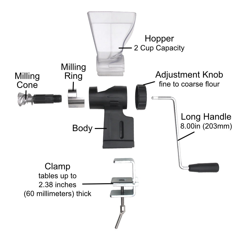 The Grain Mill - Flour Mill for Large and Small Grains