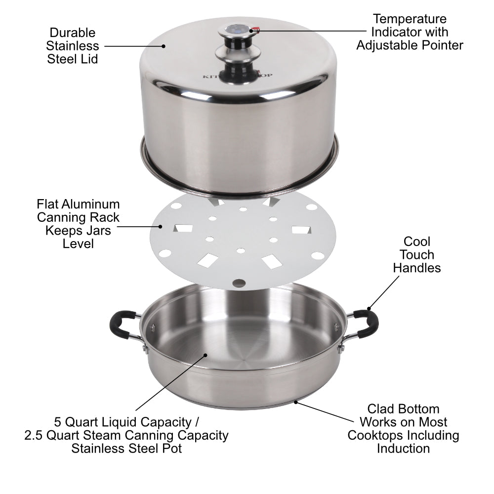 Kitchen Crop Stainless Steel Steam Canner