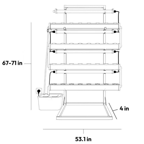 Wally 32 β Fixed Wall Hydroponic Gardening System