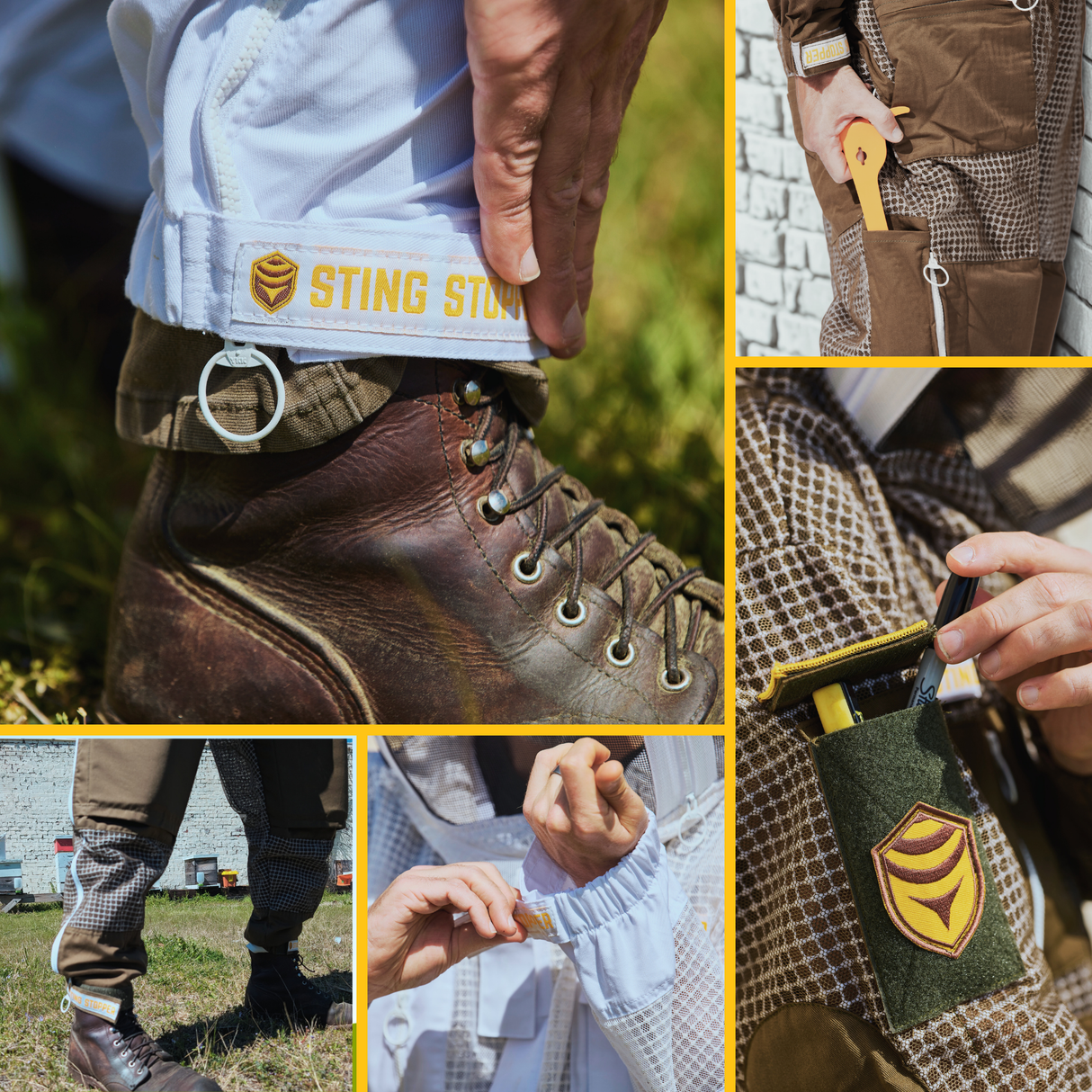 Sting Stopper Professional Ventilated Beekeeping Suit - Olive Green