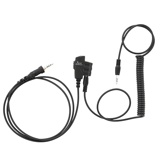 SMC cable (Shoot, Move, Communicate) Baofeng, Yaesu radios to Auxiliary Port for Electronic Earmuffs