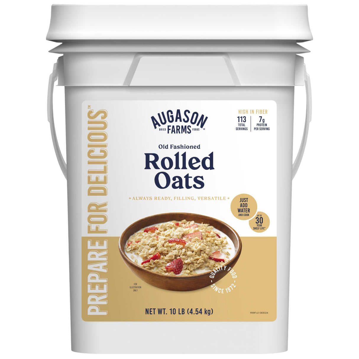 Old Fashioned Rolled Oats 4 Gallon Pail, 113 Servings