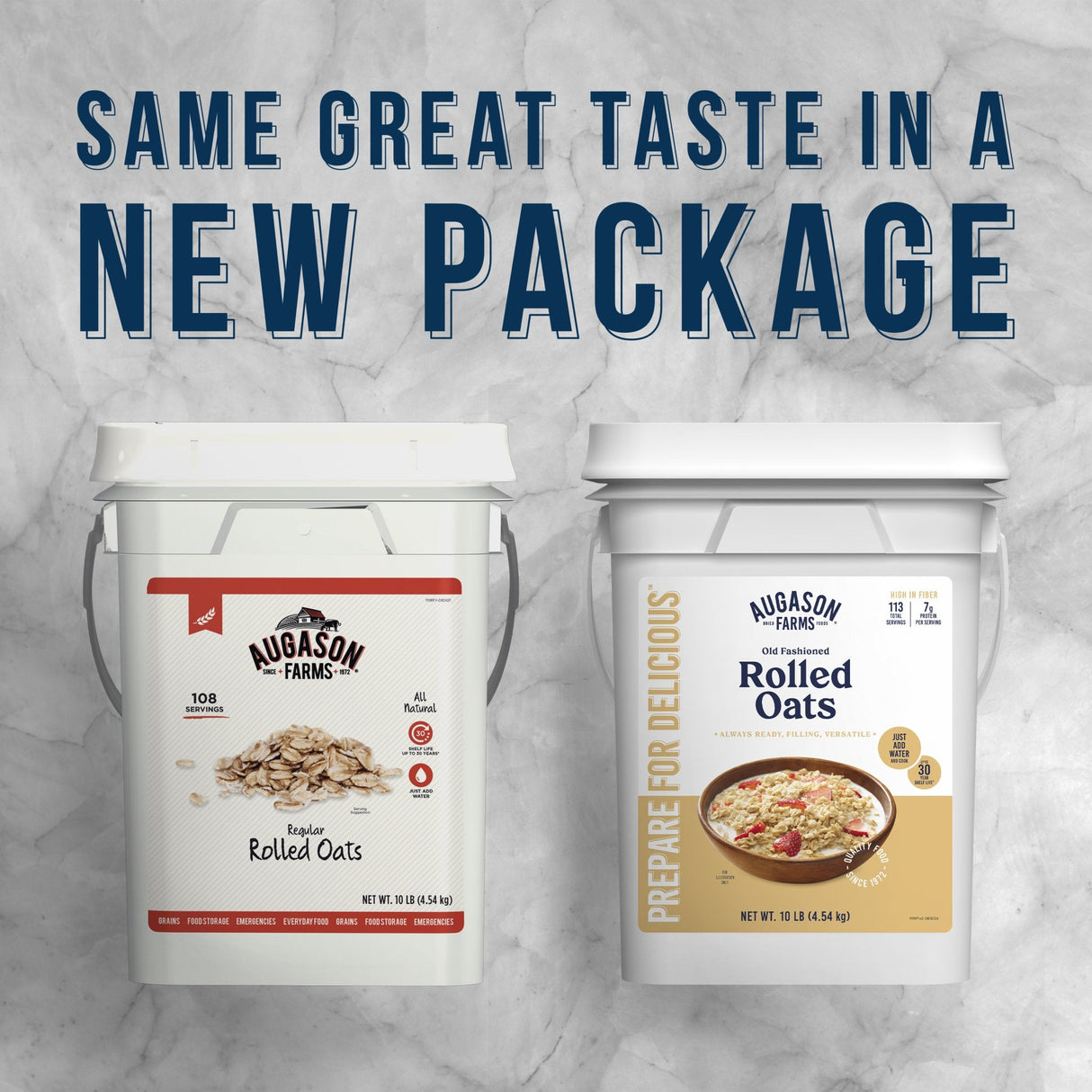 Old Fashioned Rolled Oats 4 Gallon Pail, 113 Servings