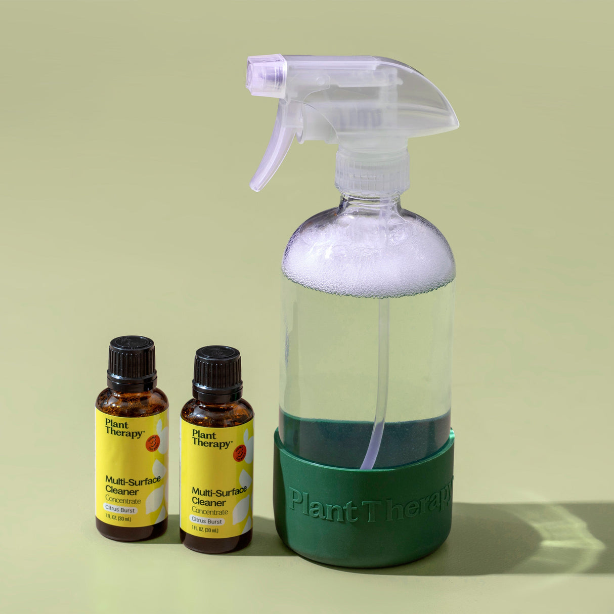 Cleaning Duo: Citrus Burst + Forest Green Sleeve