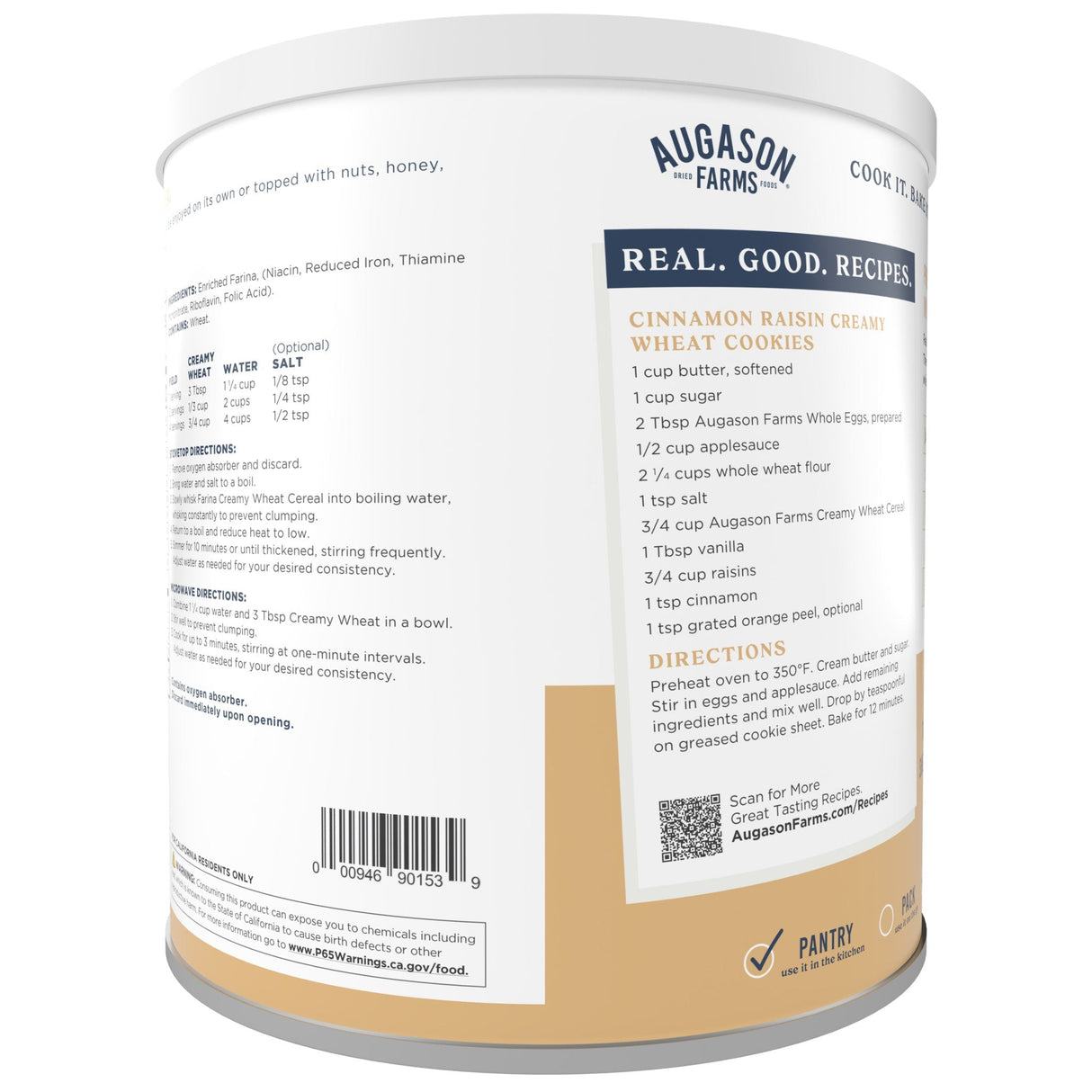 Creamy Wheat Cereal Can, 55 Servings