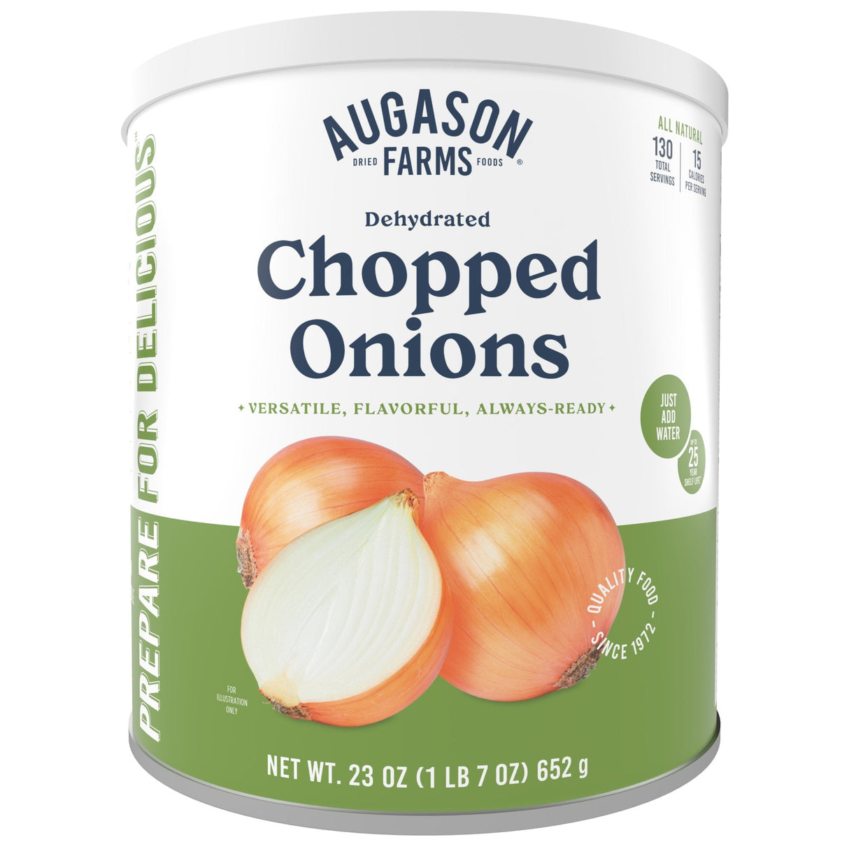 Dehydrated Chopped Onions Can, 130 Servings