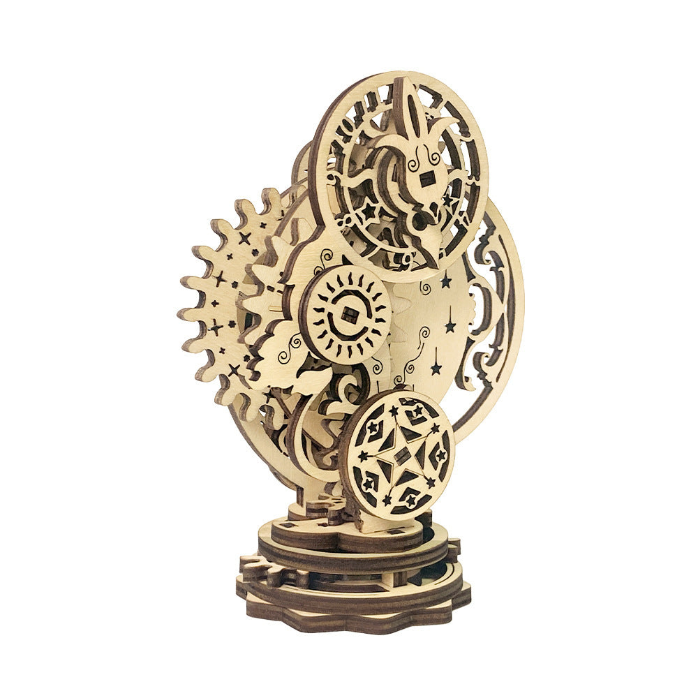 Steampunk Time Machine 3D Wooden Puzzle Clock