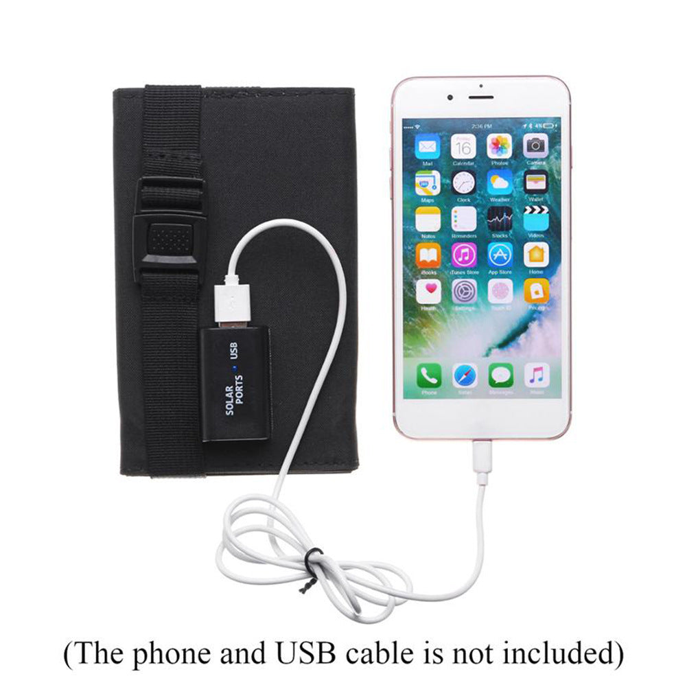 7W Portable Solar Phone Charger Bag - Compact Outdoor Power Bank