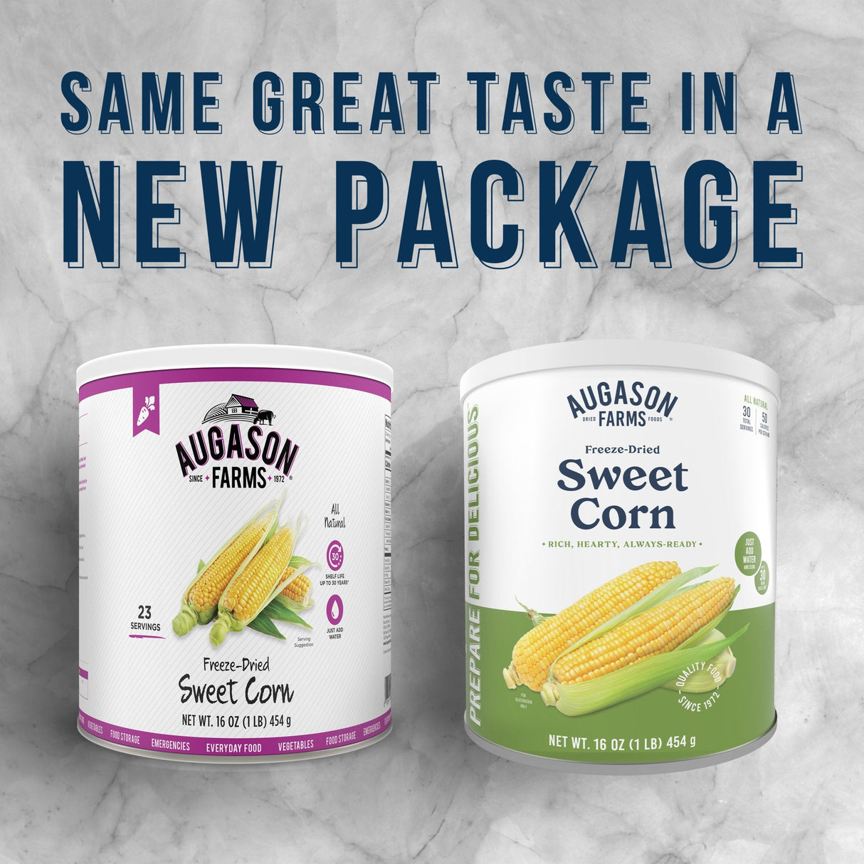 Freeze Dried Sweet Corn Can, 30 Servings