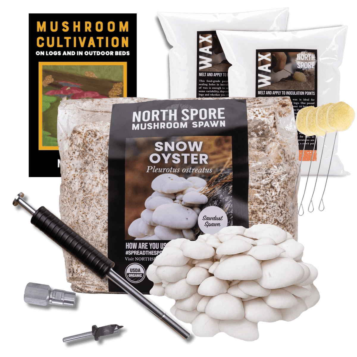 Sawdust Spawn Complete Mushroom Log Kit