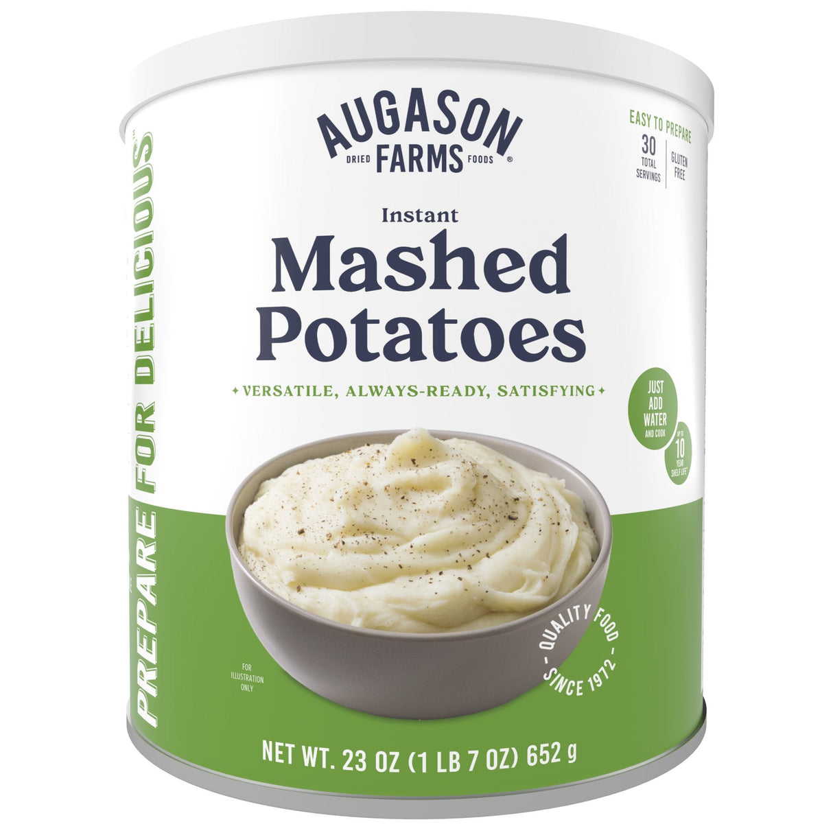 Instant Mashed Potatoes Can, 30 Servings