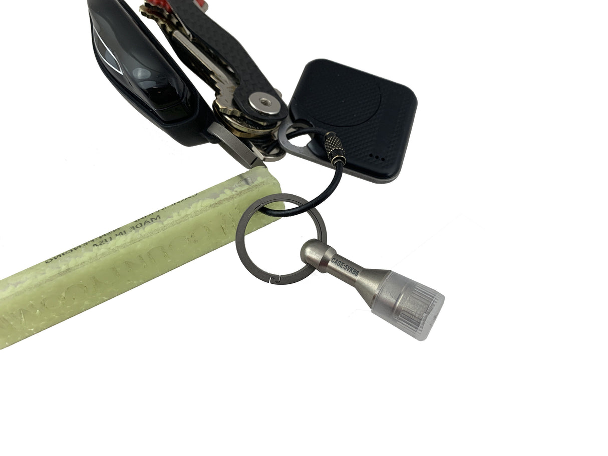 Titanium Magnetic Ferrous Tester + Living Spring Key Ring