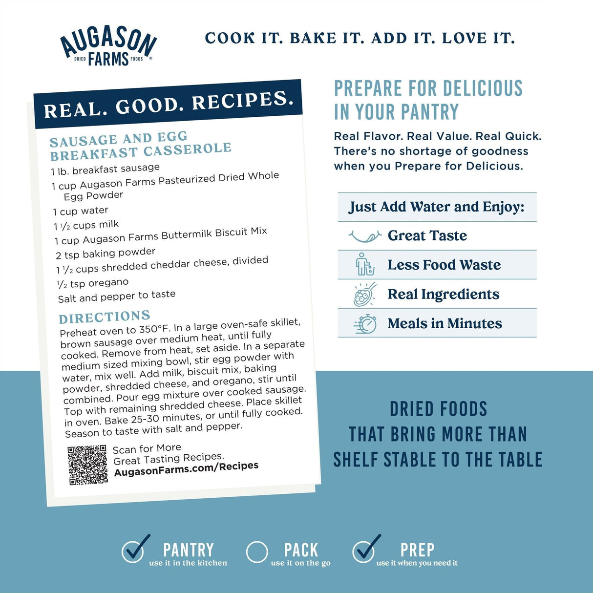 Pasteurized Dried Whole Egg Powder Can, 85 Servings