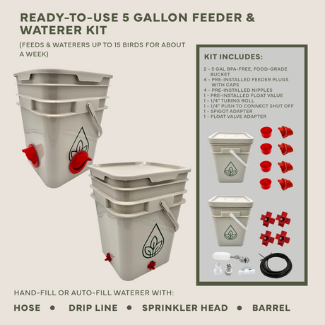 Easy Chicken Feeder and Automatic Chicken Waterer Kits β Chicken Chores Just Got 20X Easier