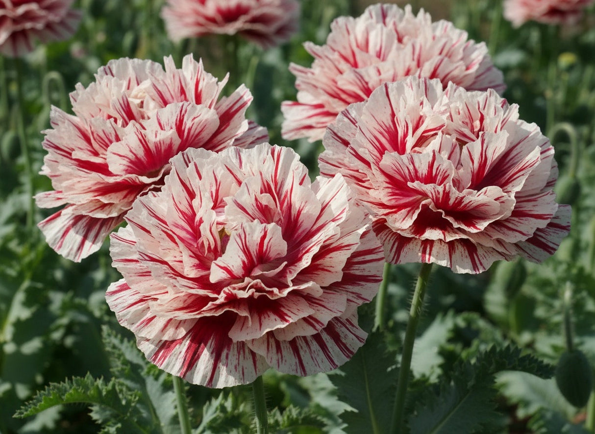 100 Flemish Antique PEONY POPPY MIXED Colors Papaver Peoniflorum Flower Seeds