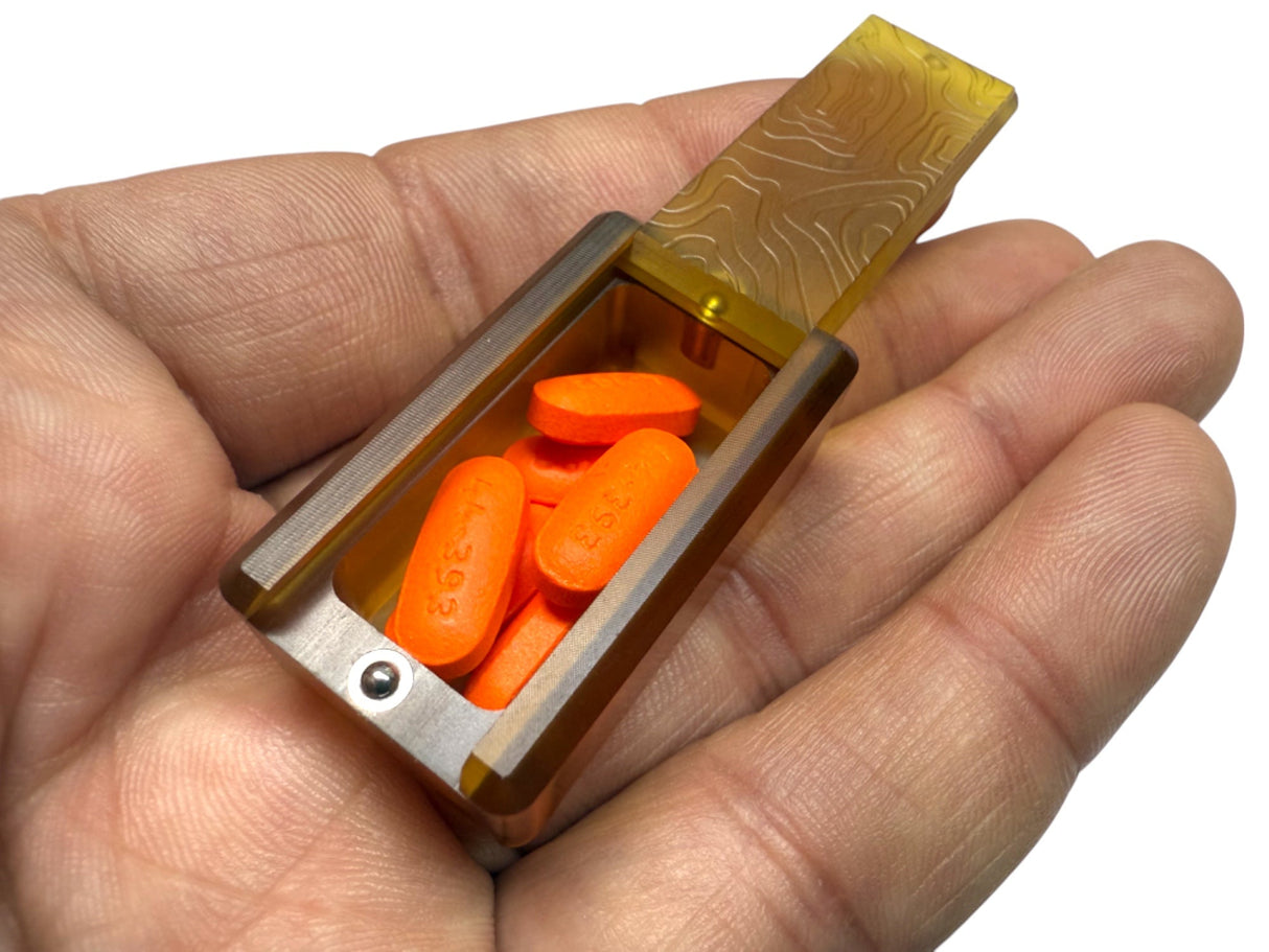 Tiny Ultem Pocket Box - Gen 3 Topo + Glow Silicone Holder