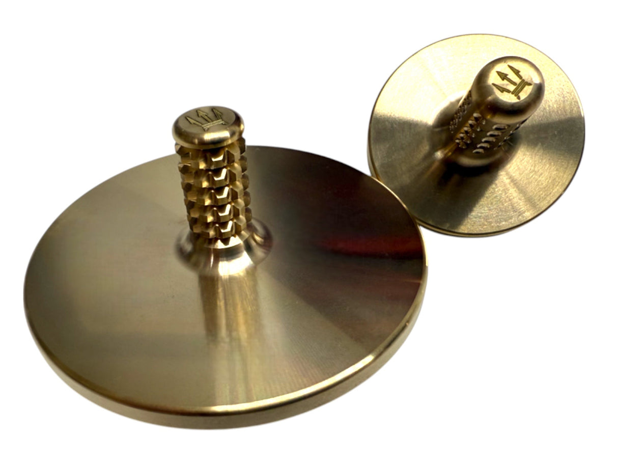 MEGA Tip Top - Tungsten / Brass - Spinning Top + Delrin Stand by Maratac® 🔥 New 🔥