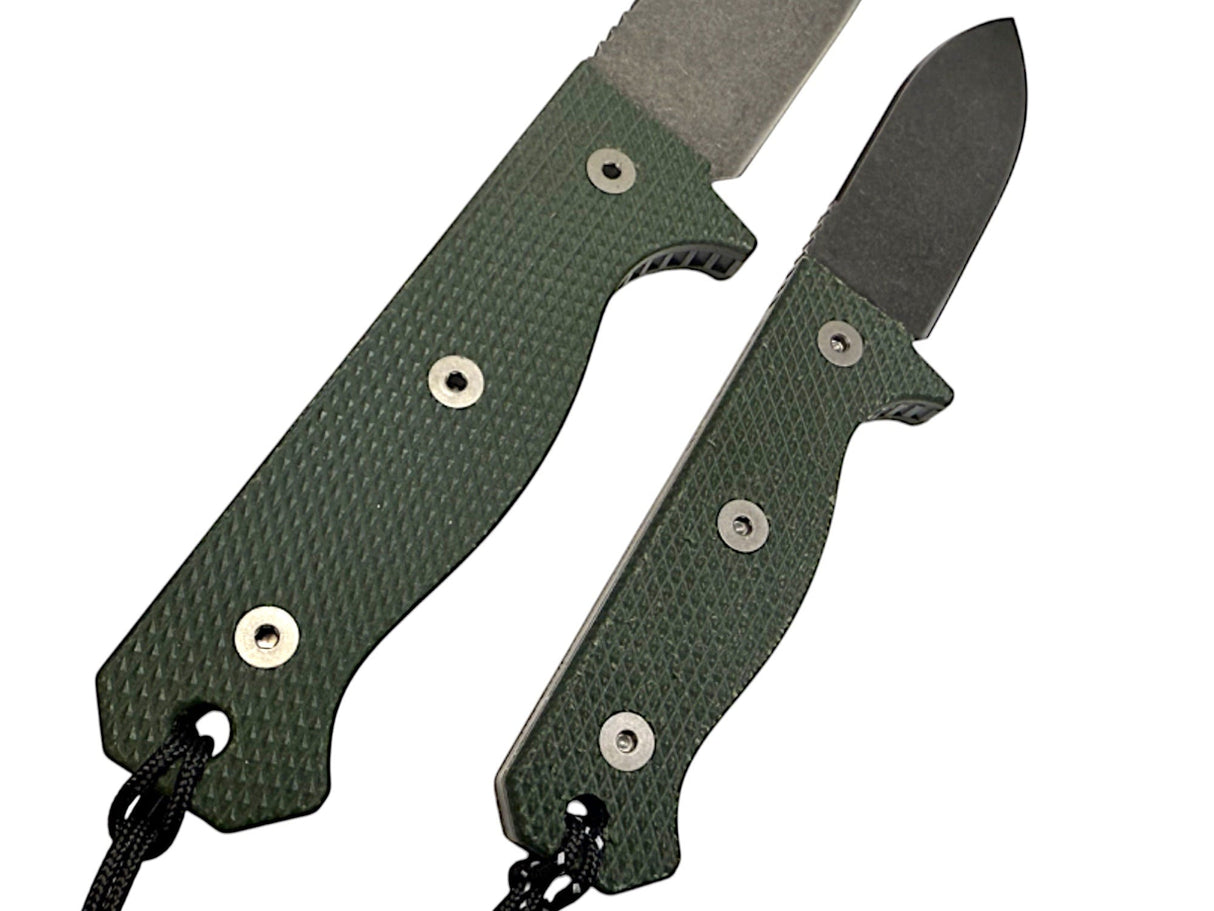 Compact R4A Slim - Ready 4 Action Knife / D2 Fixed Blade ( MICARTA Scales ) 🔥 New 🔥