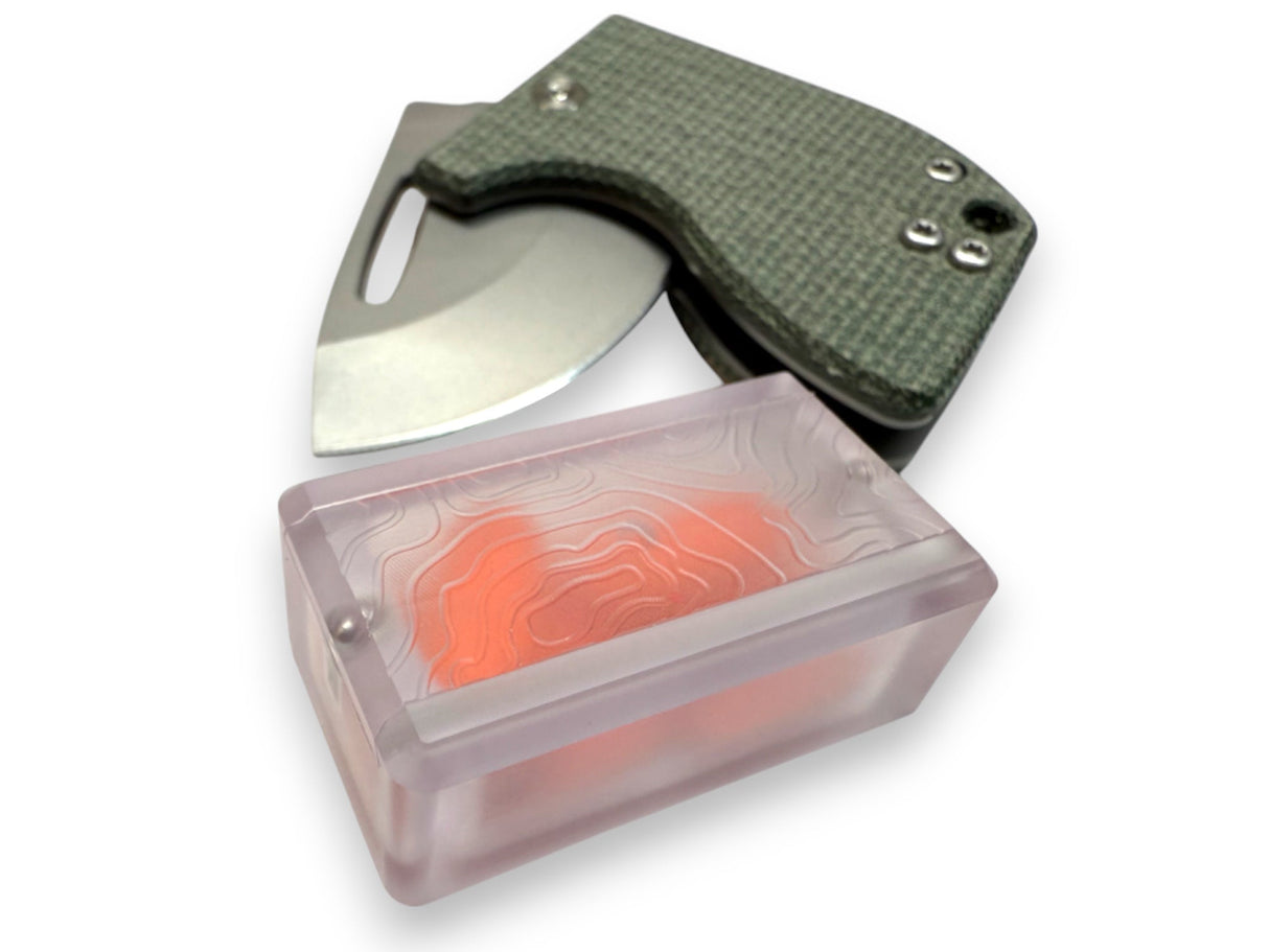 Tiny Polycarbonate Pocket Box - Gen 3 Topo + Glow Silicone Holder