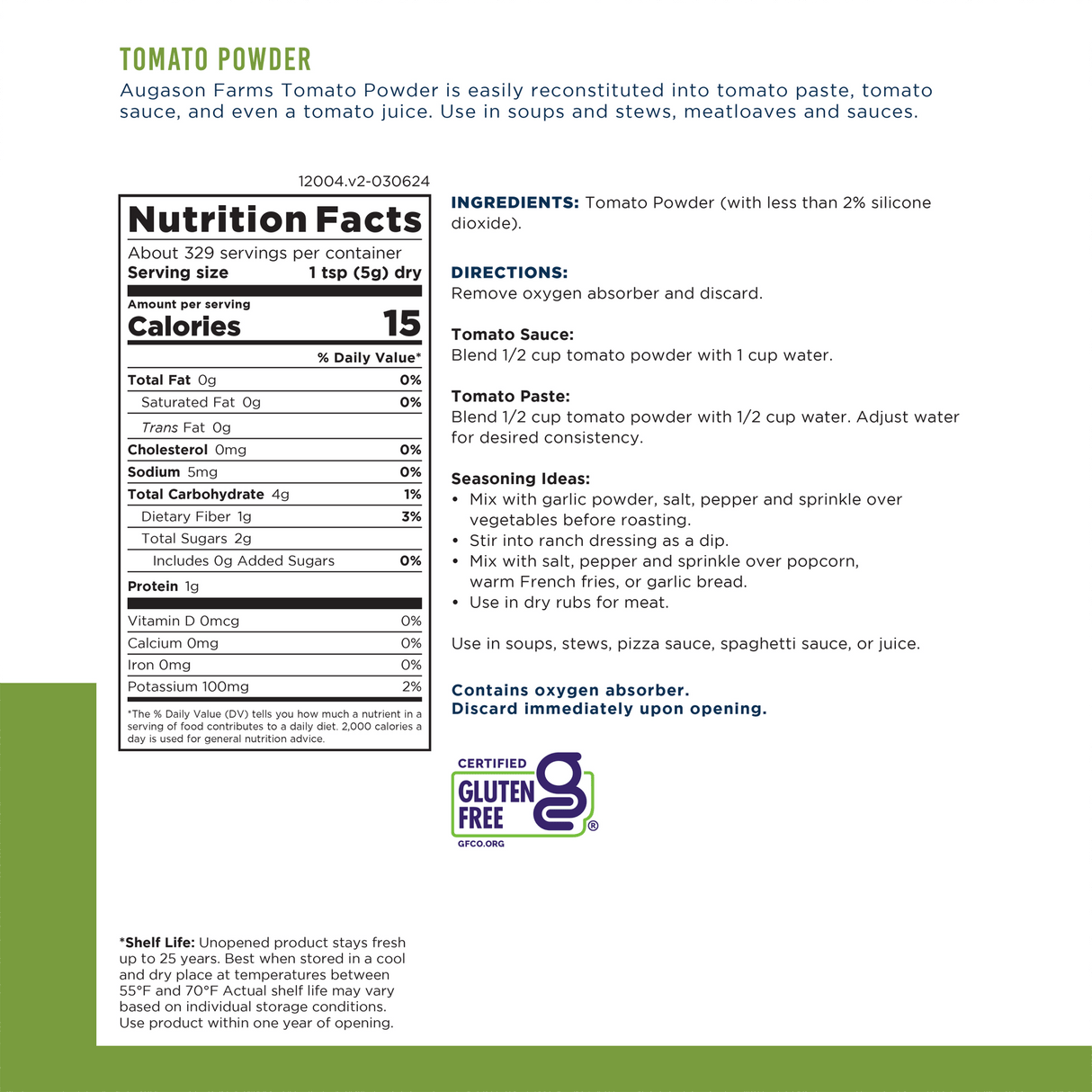 Tomato Powder Can, 329 Servings