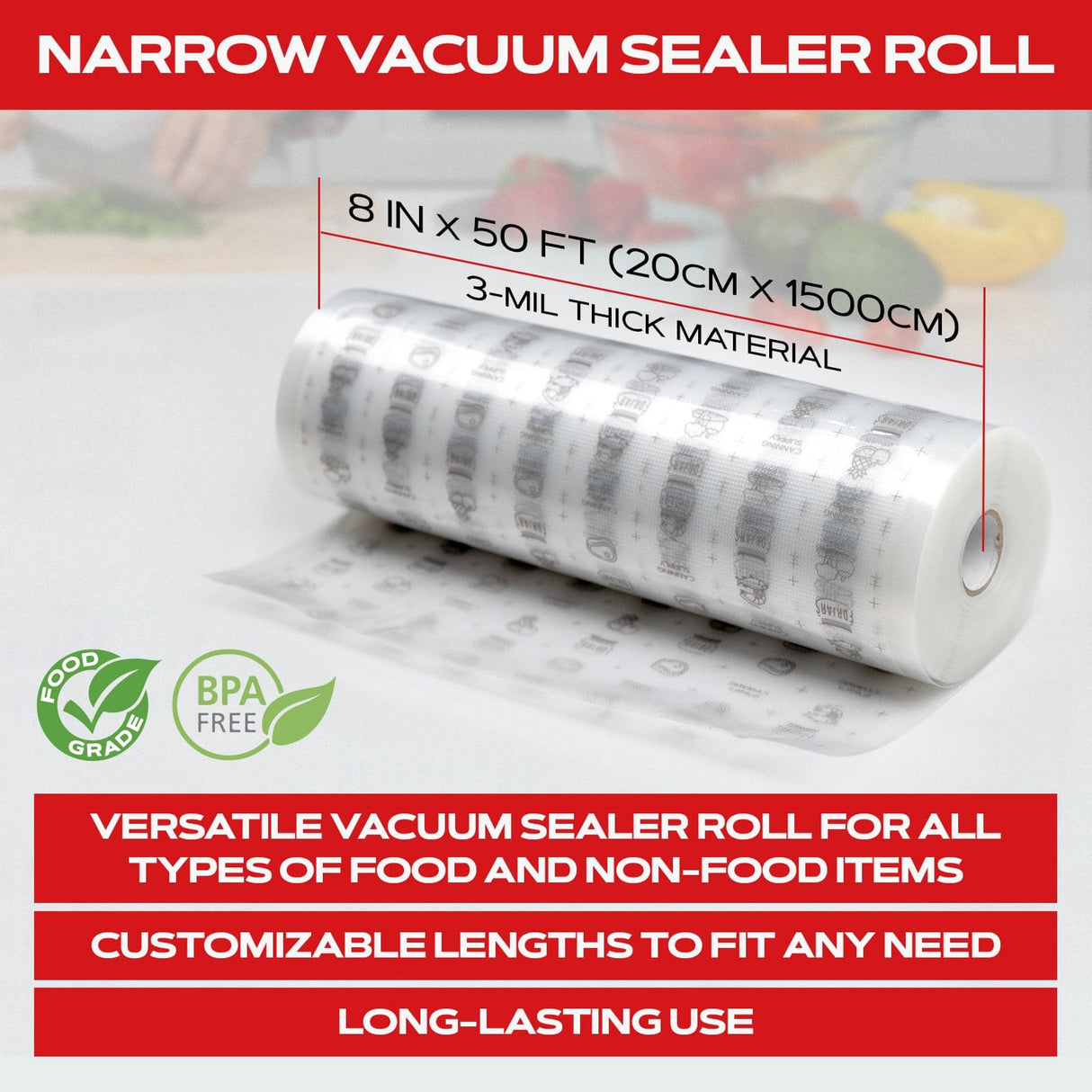 Vacuum Sealer Roll (8-inch)