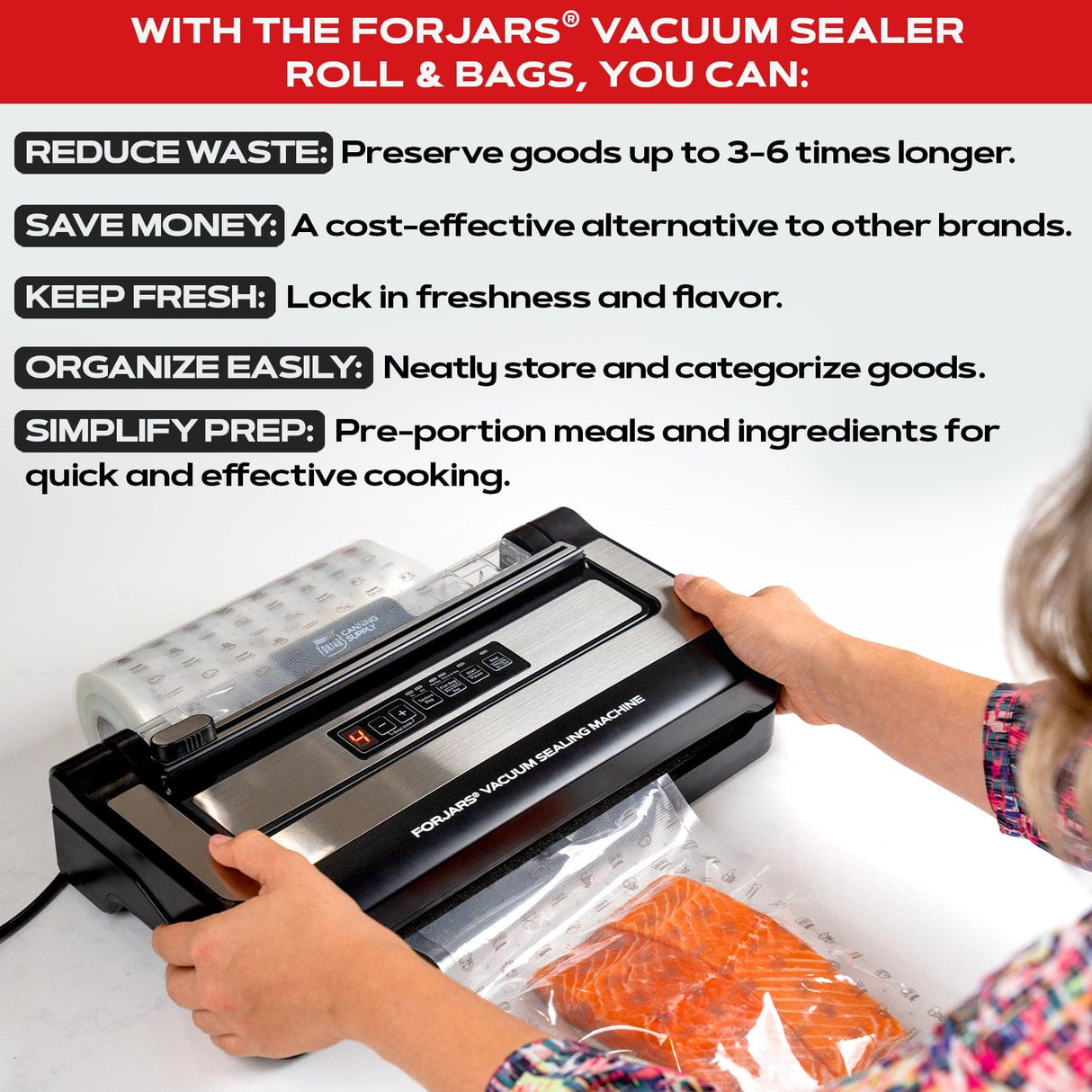 100 count 6x9 Vacuum Sealer Bags