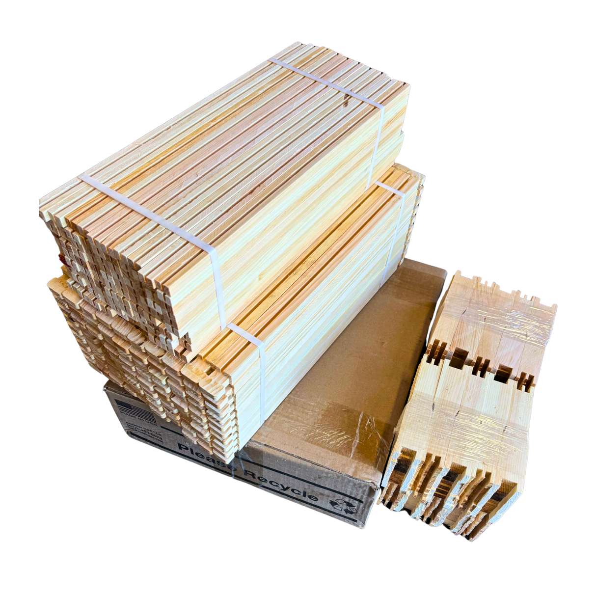 Medium 6 1/4-Inch Frame, Grooved Top / Grooved Bottom With Double Wax Foundation