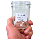 1/2 Glass Pint Mason Jar - 8 oz