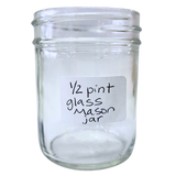 1/2 Glass Pint Mason Jar - 8 oz