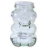 12 oz Glass Bear Honey Jar