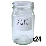 1/4 pint Glass Jars - 4 1/4 oz