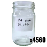 1/4 pint Glass Jars - 4 1/4 oz