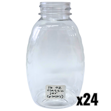 16 oz Plastic Classic Honey Jars