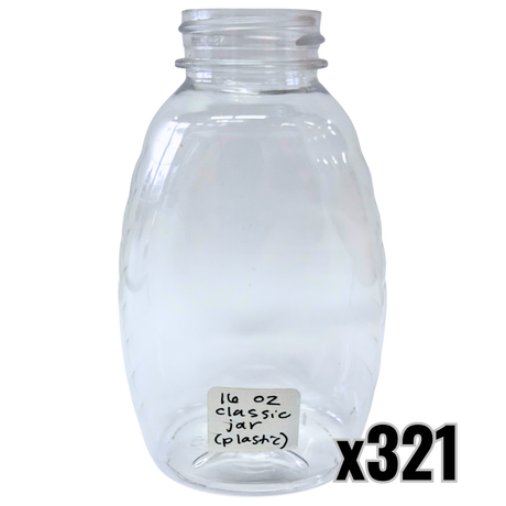 16 oz Plastic Classic Honey Jars