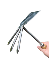 Stainless Steel Garden Cultivator Hoe (classic wood handle)