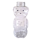 24 oz Plastic Flat Panel Honey Bears