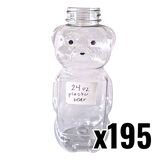 24 oz Plastic Flat Panel Honey Bears