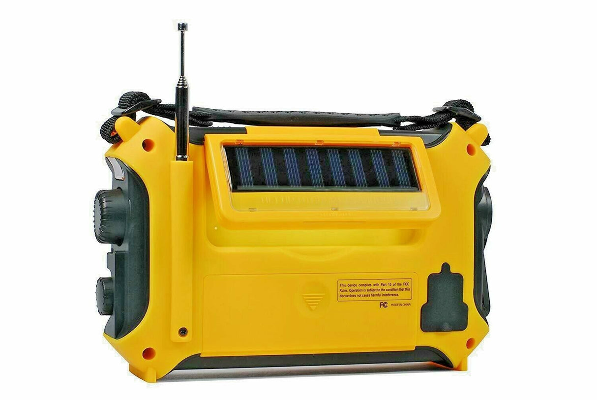 Kaito KA500 AM FM Shortwave Solar Crank Emergency Weather Alert Radio Yellow