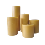 3-Inch Wide Beeswax Pillar Candles