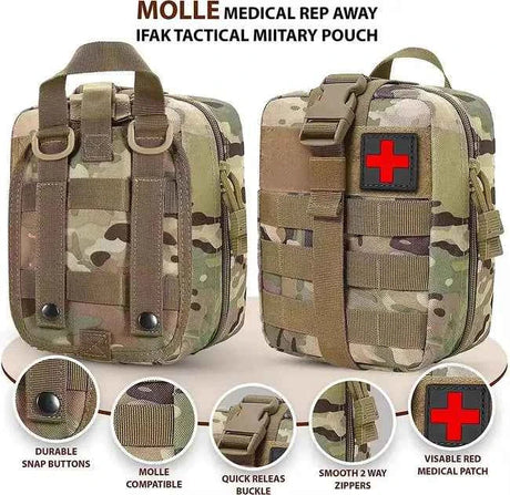 Ham Radio Go Bag with Tear-Away Velcro Back - Molle Compatible, Multi-Pocket Design for Radios, Cables, and Gear