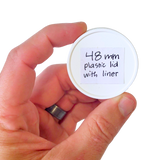 48 mm White Plastic Lids with Pressure Seal