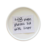 48 mm White Plastic Lids with Pressure Seal