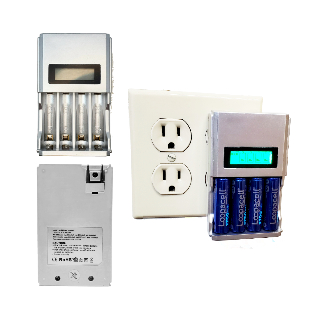 4 Bay AA Battery Charger