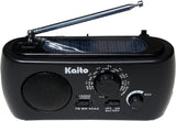 Kaito KA332W Portable Hand Crank Solar AM/FM NOAA Weather Radio Black