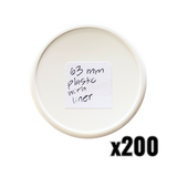 63mm Plastic Lids with Liner