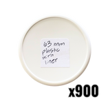 63mm Plastic Lids with Liner